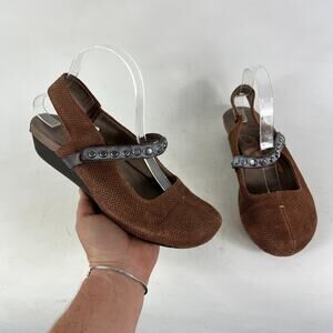 OTBT Mary Jane Slingback Women's 8.5 Brown Leather Low Top Round Toe Shoes